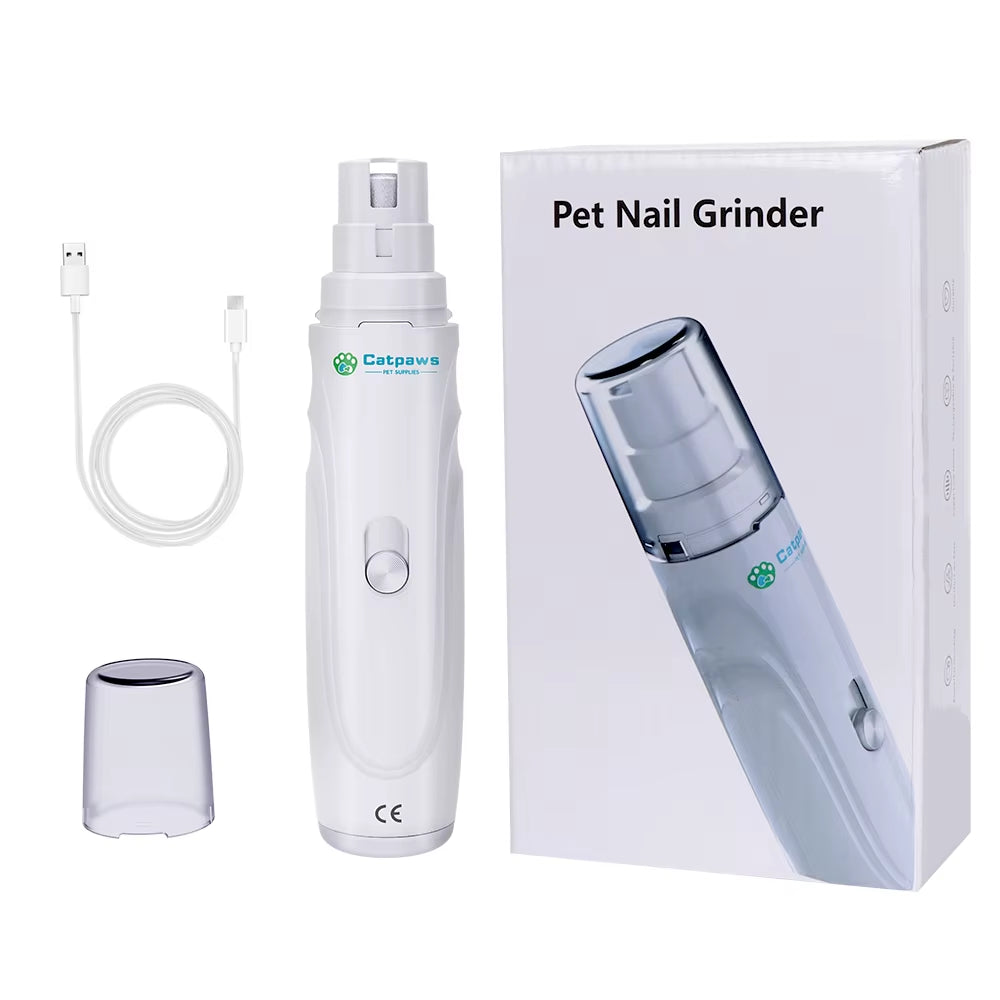 Dog Nail Grinder USB Rechargeable Electric Pet Paws Clipper &amp; Trimmer Painless Paws Grooming Quiet 2-Speed Dog Nail File